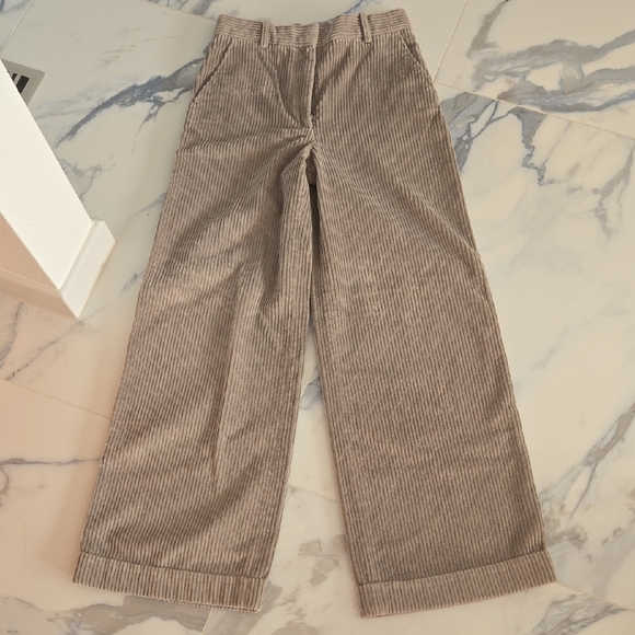 COS Pants - COS Wide-Leg Corduroy Pants - Light Gray, 34, VGUC, Quiet Lux, Chic